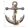 Beistle Jointed Anchor  Large Nautical Theme Party Decoration, Coastal Wall Accent, Ocean Voyage Dcor, Beach Celebration Prop, Life-Size Maritime Photo Backdrop, 5' 1" view 2