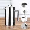 Highwin Small Stainless Steel French Press, 12oz Dual-Filter Coffee Plunger Pot Brewer and Maker for Individual Serving, Silver view 2