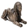 YTC Small Bronze Metal Colored Egyptian Style Sphinx Figurine Statue view 1