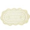 kilofly Crochet Cotton Lace Placemats Doilies 4pc, Oval, Beige, 7.8 x 14 inch view 4