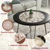 kilofly Handmade Crochet Cotton Lace Table Sofa Doily, Waterlily, Beige, 20 inch view 4