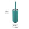 Wenko Brasil Toilet Brush Set, TPE, Petrol Blue, 10 x 10 x 37 cm view 4