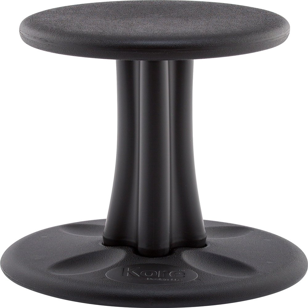 KORE DESIGN Wobble Stool Chair, Girls + Boys Kid Desk Stools, Ergonomic Small Office Chairs, Flexible Seating for Active Kids, ADD/ADHD, Classroom, School, Home, Pre-Teen (18.7in), Age 10-11 yr, Black