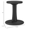 KORE DESIGN Wobble Stool Chair, Girls + Boys Kid Desk Stools, Ergonomic Small Office Chairs, Flexible Seating for Active Kids, ADD/ADHD, Classroom, School, Home, Pre-Teen (18.7in), Age 10-11 yr, Black view 3