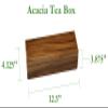 Lipper International Acacia Wood Tea Box with 4 Sections, 12-1/2" x 4-1/8" x 3-7/8" view 3