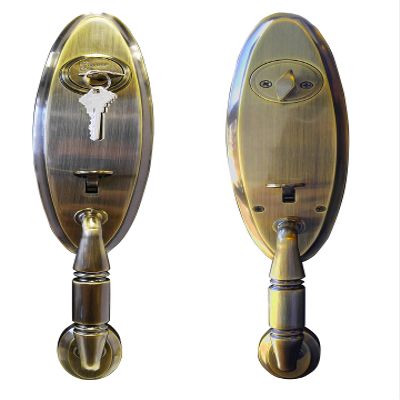 "LEX" Elite Hand Set Door Lock Lever,Antique Bronze Finish, Door Lock Lever
