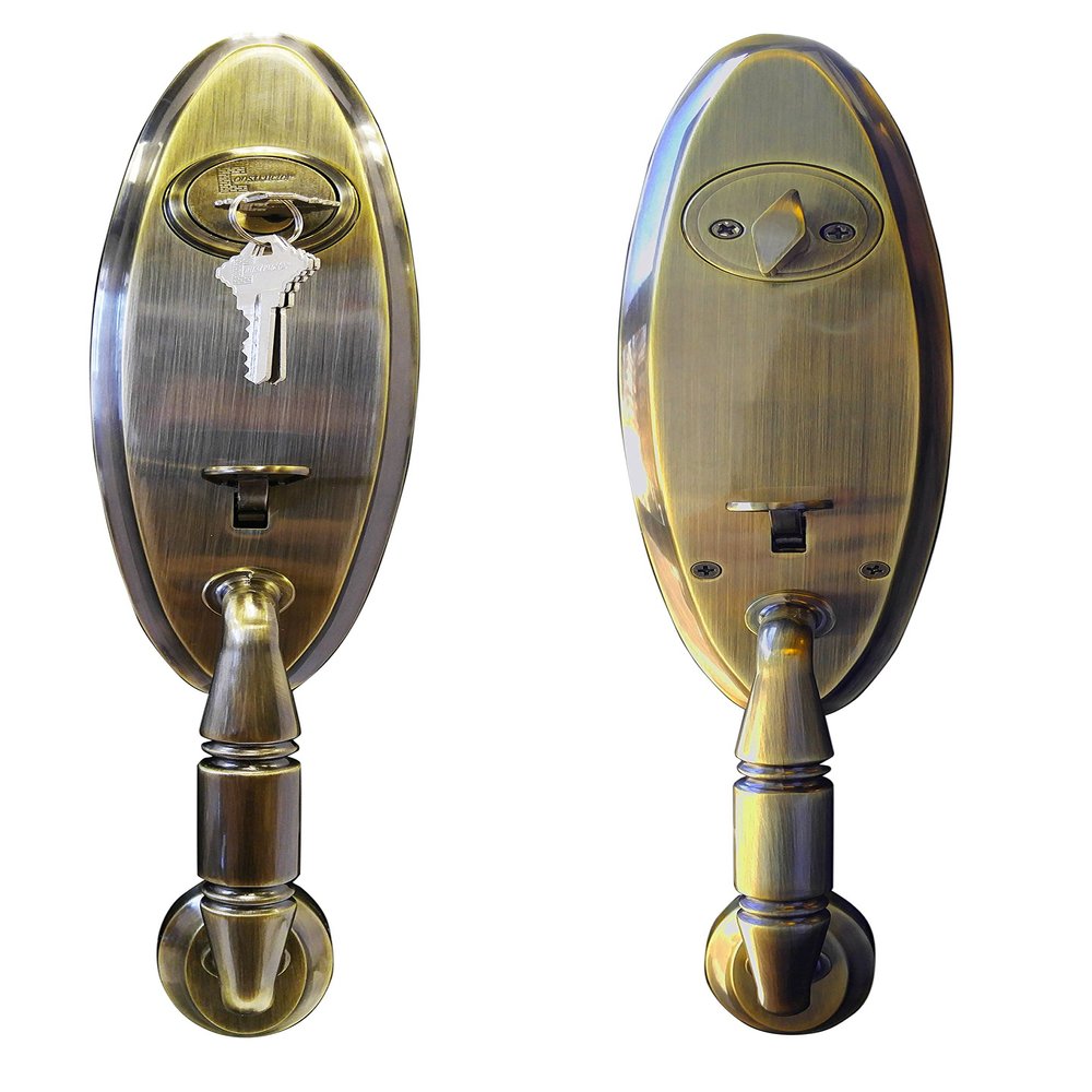 "LEX" Elite Hand Set Door Lock Lever,Antique Bronze Finish, Door Lock Lever