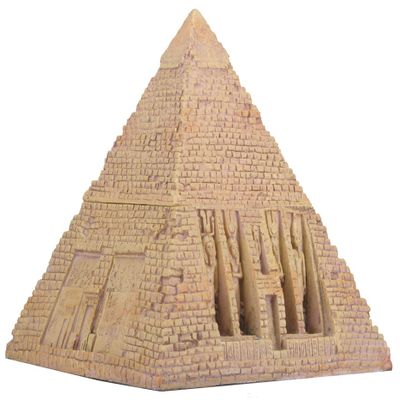 YTC Egyptian Sandstone Pyramid Box Collectible Egypt Decoration Container
