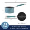 Rachael Ray Cucina Nonstick Butter Warmer, Hard Porcelain Enamel Aluminum, 0.75-Quart, Agave Blue - 16346 view 2