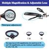 Beileshi 2.5X 7.5X 10X LED Light Helping Hands Magnifier Soldering Station,Magnifying Glass Stand with Auxiliary Clamp and Alligator Clips view 3