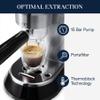 DeLonghi Dedica Espresso Machine with Manual Milk Frother, 15-Bar Pump & Adjustable Tray - Home Barista Coffee Maker for Espresso, Latte, Cappuccino & Iced Coffee - Italian Stainless Steel Design view 2