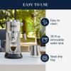 DeLonghi Dedica Espresso Machine with Manual Milk Frother, 15-Bar Pump & Adjustable Tray - Home Barista Coffee Maker for Espresso, Latte, Cappuccino & Iced Coffee - Italian Stainless Steel Design view 3