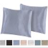 Satin Radiance Soft Satin Silk Sheets Solid Color Deep Pocket Queen Size Satin Bed Sheet Set Cooling And Soft Fitted Satin Bedding + Satin Pillowcase(s) Durable, Breathable, Blue, 4-piece view 3