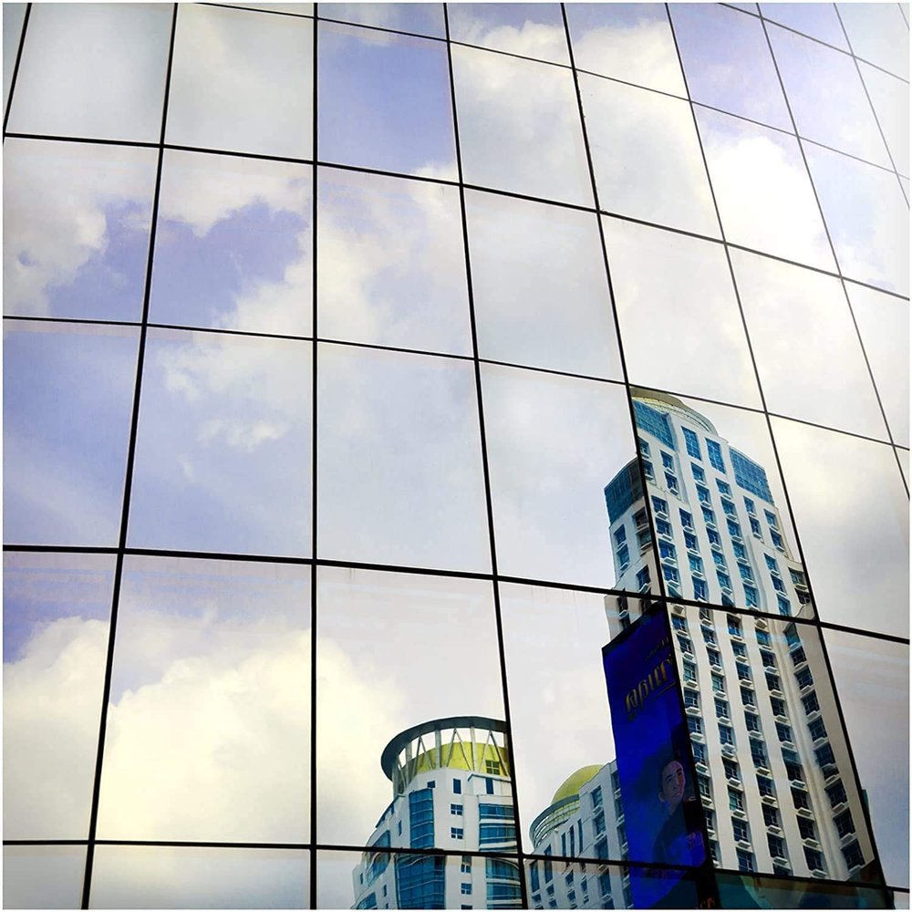 BDF S05 Window Film Daytime Privacy and Heat Control Mirror Silver 5 (Very Dark) - 24in X 24ft