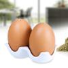 MyGift Ceramic Salt and Pepper Shaker Set, Mini Brown Egg Shaped Shakers with Carton Design Holding Stand, 3 Piece view 4