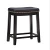 Linon Claridge Counter Stool, Black, 26" x 18" x 12.75" view 1