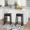 Linon Claridge Counter Stool, Black, 26" x 18" x 12.75" view 2