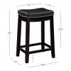Linon Claridge Counter Stool, Black, 26" x 18" x 12.75" view 3