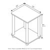 Furinno Turn-N-Tube End Table Corner Shelves, Set of 2, Dark Cherry/Black view 3