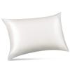ALASKA BEAR Silk Pillowcase for Hair and Skin, 100% Mulberry Silk Pillow Cases Queen Size for Beauty and Cool Sleep, Scrunchy Gift Set, Natural White(1pc, Ivory) view 2