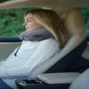TRAVELREST Travel Essential Neck Pillow Curl - Memory Foam, Washable Micro-Fiber Cover, Soft and Comfortable Head Support for Long Flights, Compact, Attaches to Luggage, Airplanes, Cars, Bus - Blue view 2
