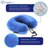 TRAVELREST Travel Essential Neck Pillow Curl - Memory Foam, Washable Micro-Fiber Cover, Soft and Comfortable Head Support for Long Flights, Compact, Attaches to Luggage, Airplanes, Cars, Bus - Blue view 3