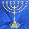 12 Tribes of Israel Jerusalem Temple Menorah Choose from 3 Sizes Gold or Silver (Silver, 5" Inches) view 2