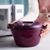 Tupperware Microwave Rice Cooker Purple Large 3L or 12 cup view 4