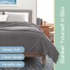 Twin Size Microfleece Fleece Blanket - Supersoft Lightweight Plush Throw for Bed, Couch, Travel & Pets - All-Season Comfort - Gray view 3