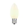 Novelty Lights 25 Foot C9 White Ceramic Christmas String Light Set - Outdoor Christmas Light String -  Opaque Christmas Bulbs - Roofline Light String  Outdoor String Lights - Brown Wire view 2