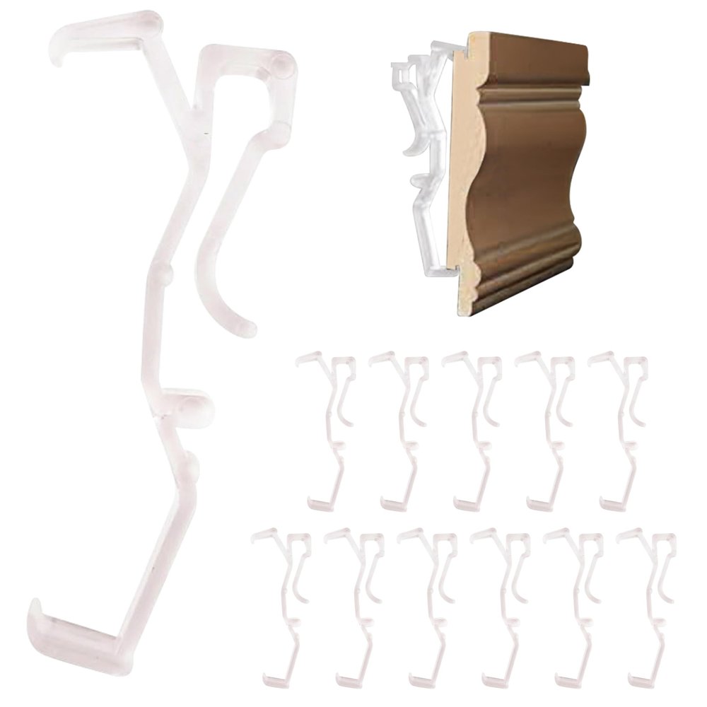 Amazing Drapery Hardware 2.5 Inch Clear Valance Clips for Blinds & Window Shades, 12-Pack - Hunter Douglas WoodMates and Chalet Woods Replacement, Faux Wood & Metal Treatments