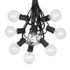 G40 25ft Outdoor Patio Cafe String Lights 25 Clear Globe Bulbs Indoor/Outdoor Black Wire view 1