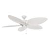 Honeywell Ceiling Fans Palm Island Tropical 52 Inch Ceiling Fan, Outdoor Ceiling Fan with Pull Chain, Dual Mount 5 Palm Leaf Blade Design, ETL Wet Rated, White (50200-01) view 1