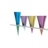 Yair Emanuel Multicolor Cone Shaped Hanukkah Menorah view 4
