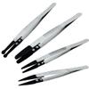 JEWEL TOOL 6.25" (15.9 cm) Plastic Tipped Diamond Holding Tweezers | 4 Piece With Variety of Shapes | Premium Stainless Steel view 1