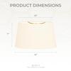 Royal Designs, Inc. Shallow Oval Hardback Lamp Shade, HB-611-12EG, Eggshell, (10 x 6) x (12 x 7.5) x 7 view 3