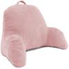 Deluxe Comfort Microsuede Bed Rest - Backrest Pillow with Arms - Bed Rest Pillow - Reading Bedrest Lounger - Sitting Support Pillow - Soft But Firmly-Stuffed Fiberfill - Reading Pillow, Pink view 1