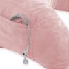 Deluxe Comfort Microsuede Bed Rest - Backrest Pillow with Arms - Bed Rest Pillow - Reading Bedrest Lounger - Sitting Support Pillow - Soft But Firmly-Stuffed Fiberfill - Reading Pillow, Pink view 2