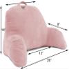 Deluxe Comfort Microsuede Bed Rest - Backrest Pillow with Arms - Bed Rest Pillow - Reading Bedrest Lounger - Sitting Support Pillow - Soft But Firmly-Stuffed Fiberfill - Reading Pillow, Pink view 4