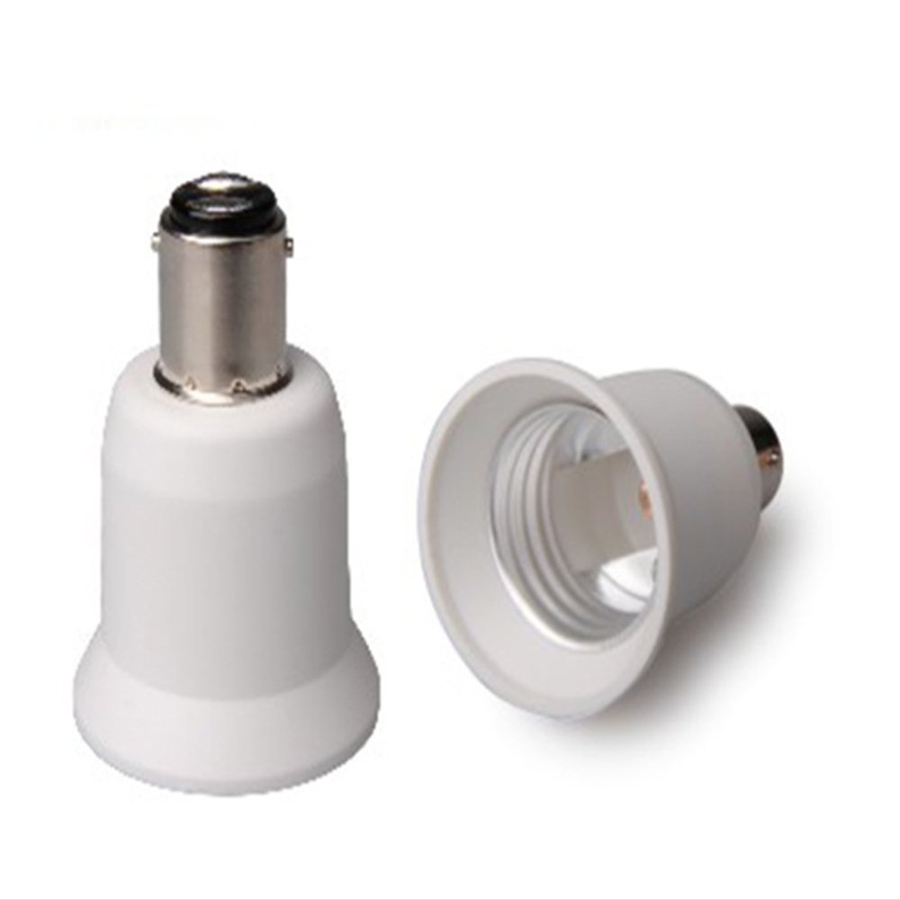 E-Simpo 15-Pack BA15D to E26/E27 Adapter, BA15D to E27 Lamp Base Converter