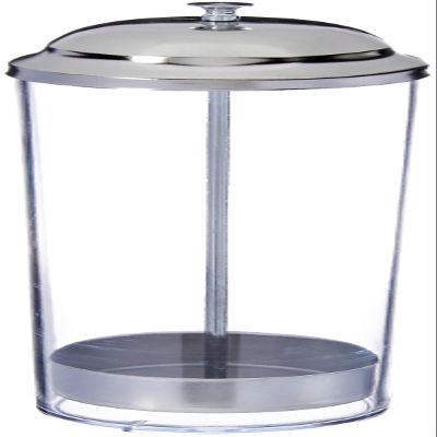 New Star Foodservice 26641 Stainless Steel Straw Dispenser, 3.5-Inch by 10.6-Inch, Clear