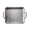 Tramontina 13.5-Inch Stainless Steel Roasting Pan with Rack, Turkey Roaster for Oven, Dishwasher Safe, Made in Brazil view 4