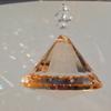 40mm Multifaceted Hanging Crystal Garlands Prism Glass Diamond Ornament Pendants (Light Amber) view 1