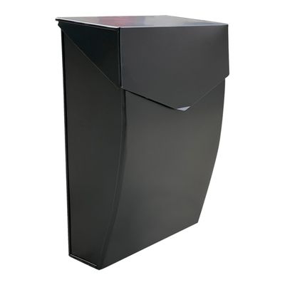 NACH Black Mailbox Wall Mount, 4.8 x 10 x 13 inch Wall Mounted Mailboxes for Outside, Waterpoof Mailbox for House - The Bradley Large Mail Box