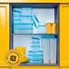 Premium Attached Food Storage Containers, Permanently Attached Plastic Lid, Never Lose & Space Saving Organization (10 Pack) view 4