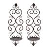 Scrollwork Candle Wall Sconce Duos (Fleur-De-Lis) view 1