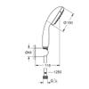 GROHE Vitalio Start 100 - Wall Holder Hand Shower Set (Rain Spray Hand Shower 10 cm with Water Saving Technology and Anti-Limescale System, Wall Shower Holder, Shower Hose 1.75 m), Chrome, 27944000 view 3