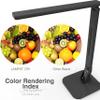 Lampat Dimmable LED Desk Lamp, 4 Lighting Modes (Reading/Studying/Relaxation/Bedtime), 5-Level Dimmer, Touch-Sensitive Control Panel, 1-Hour Auto Timer, 5V/1A USB Charging Port, Piano Black view 2