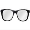 Oversized Classic Matte Black Sunglasses Shaped Modern Wall Mirror 46 in x 13 in view 2