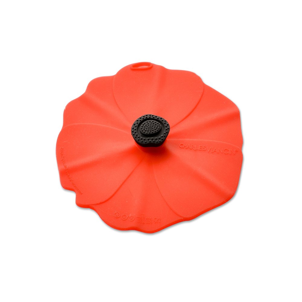 Charles Viancin - Poppy Silicone Lid for Food Storage and Cooking - Airtight Seal on Any Smooth Rim Surface - BPA-Free - Oven, Microwave, Freezer, Stovetop and Dishwasher Safe (Drink Covers)